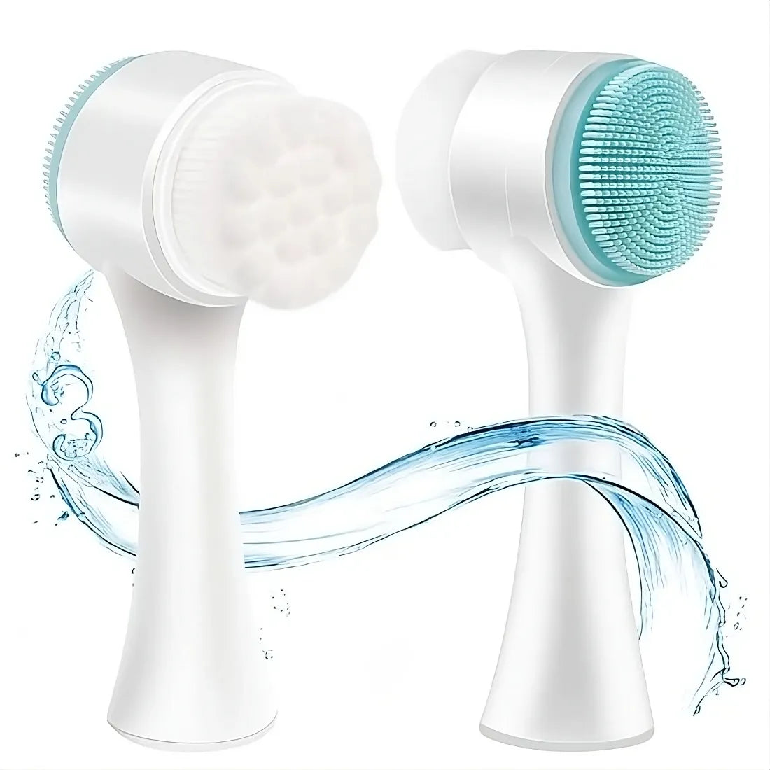 Spazzola Viso in Silicone e Setole 2-in-1