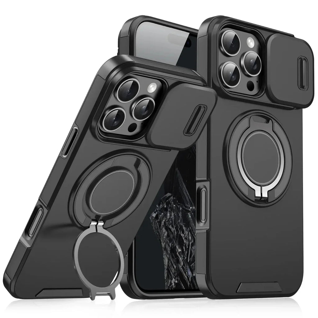Magnetic Armor Case with Stand for iPhone