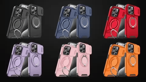 Magnetic Armor Case with Stand for iPhone
