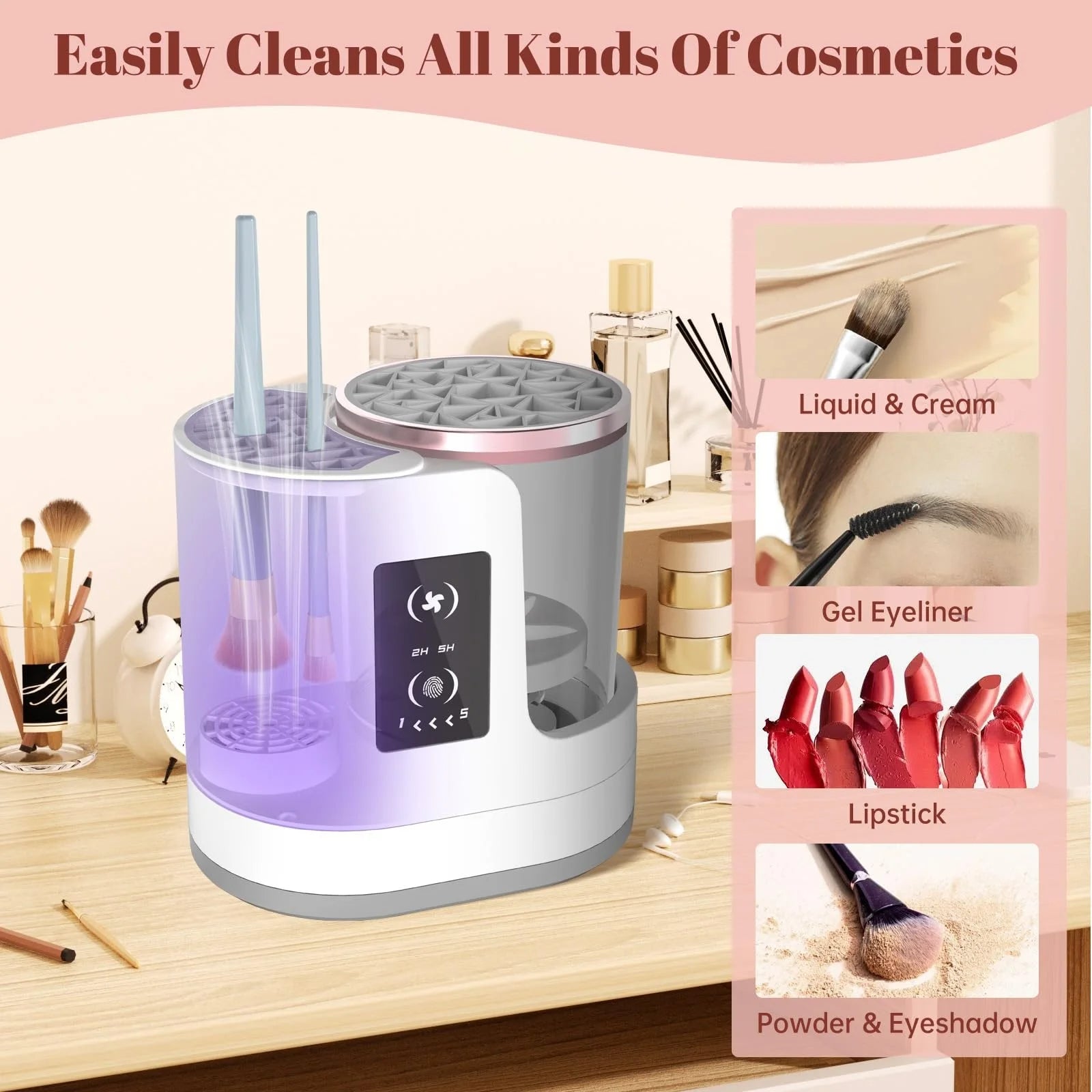 3-in-1 Electric Makeup Brush Cleaner