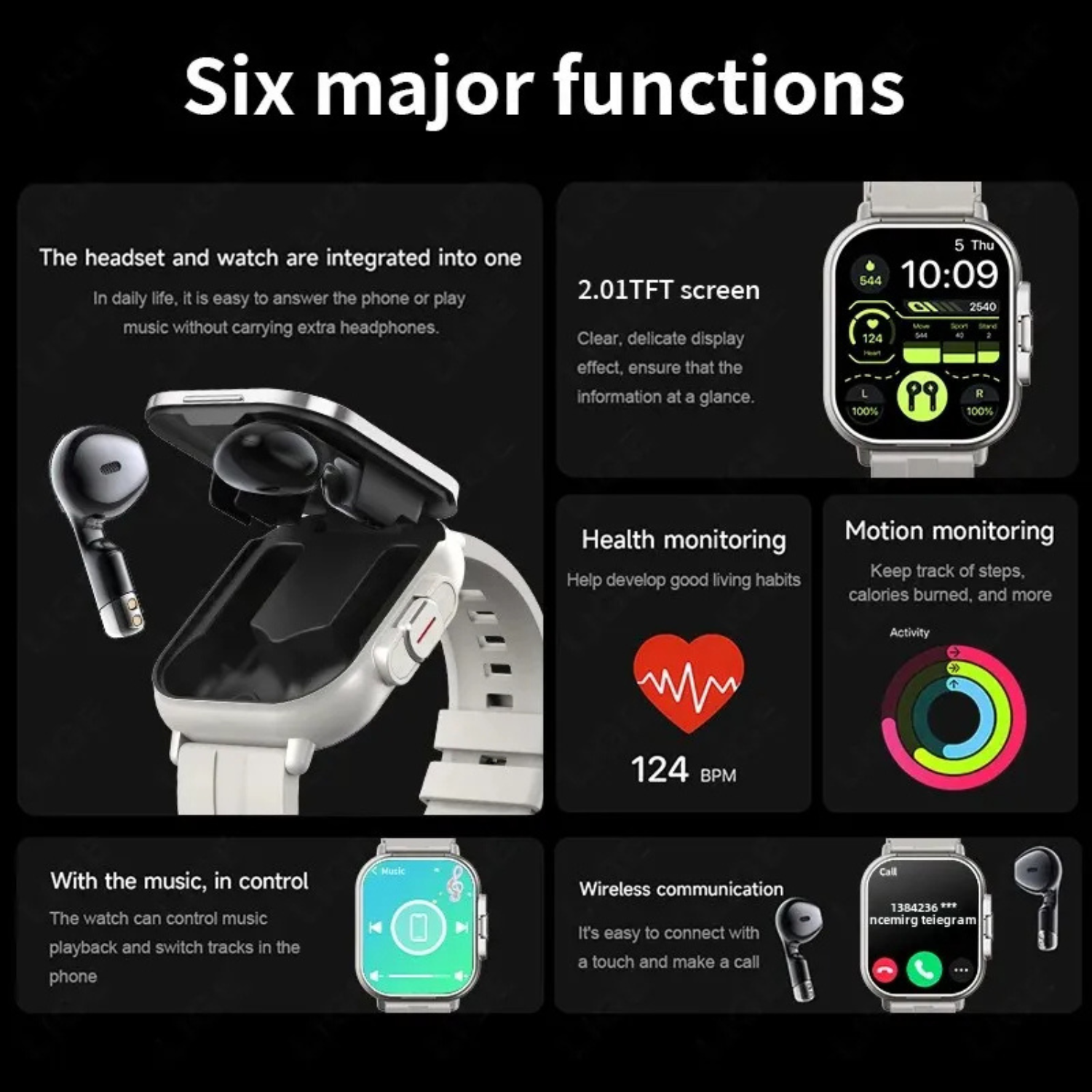 Smartwatch with Built-in Headphones