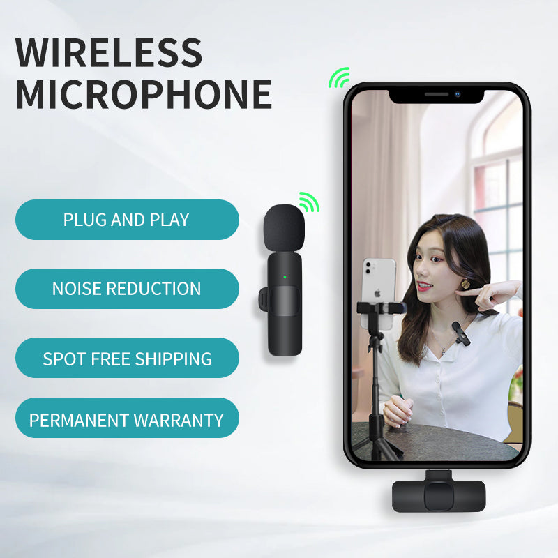 🎤 Wireless Microphone – Clear, Wireless Recordings
