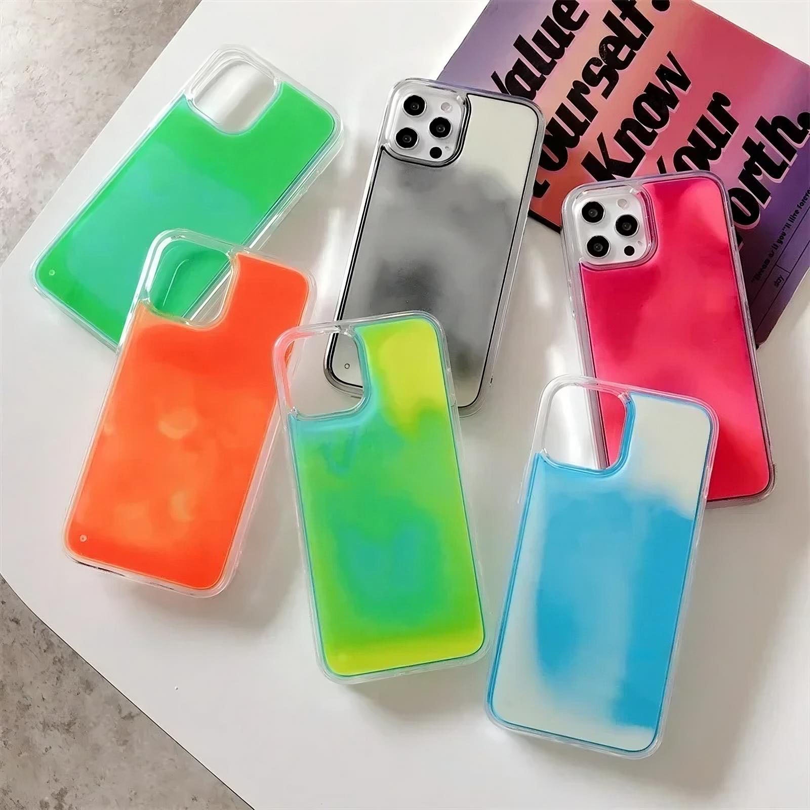 ✨ Custodia Luminosa con Effetto Sabbia Fluida
