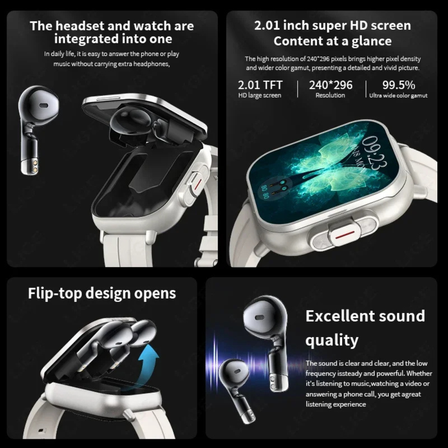 Smartwatch with Built-in Headphones