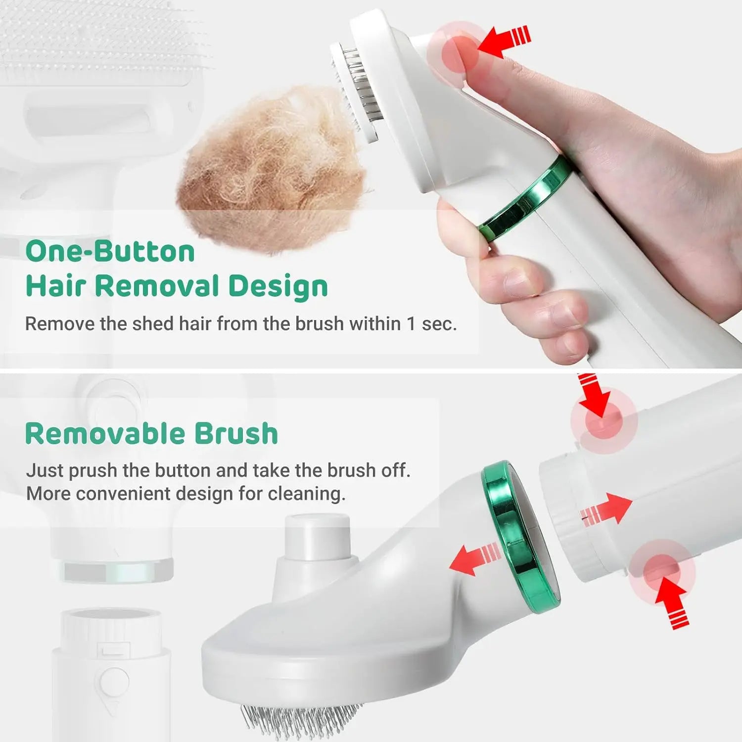 Electric Brush for Quick Drying of Dogs and Cats