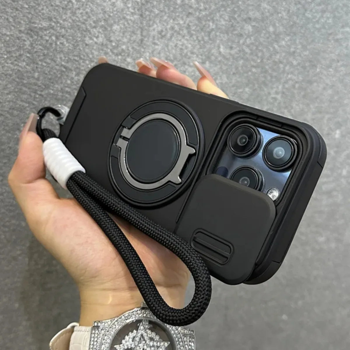 Magnetic Armor Case with Stand for iPhone