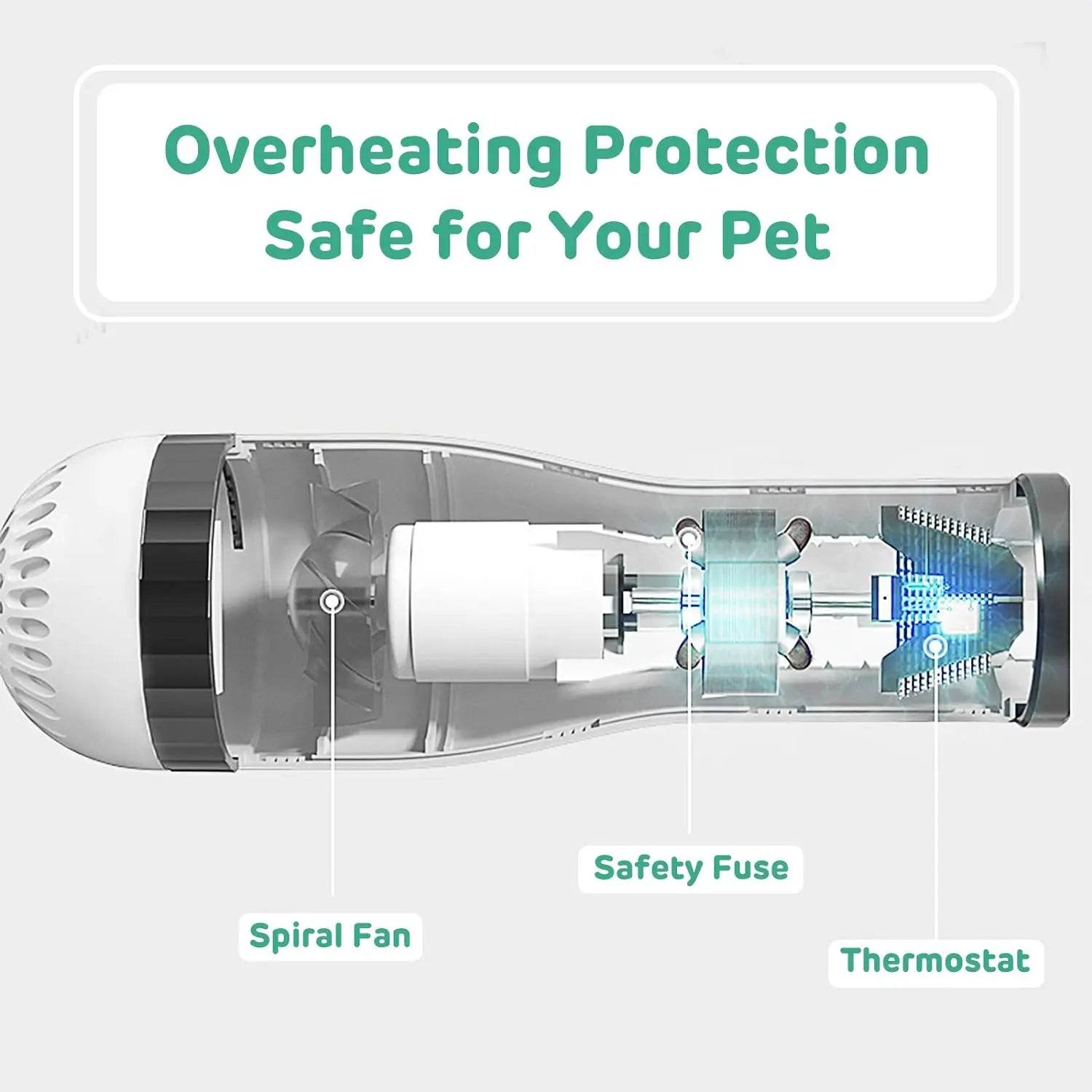 Electric Brush for Quick Drying of Dogs and Cats