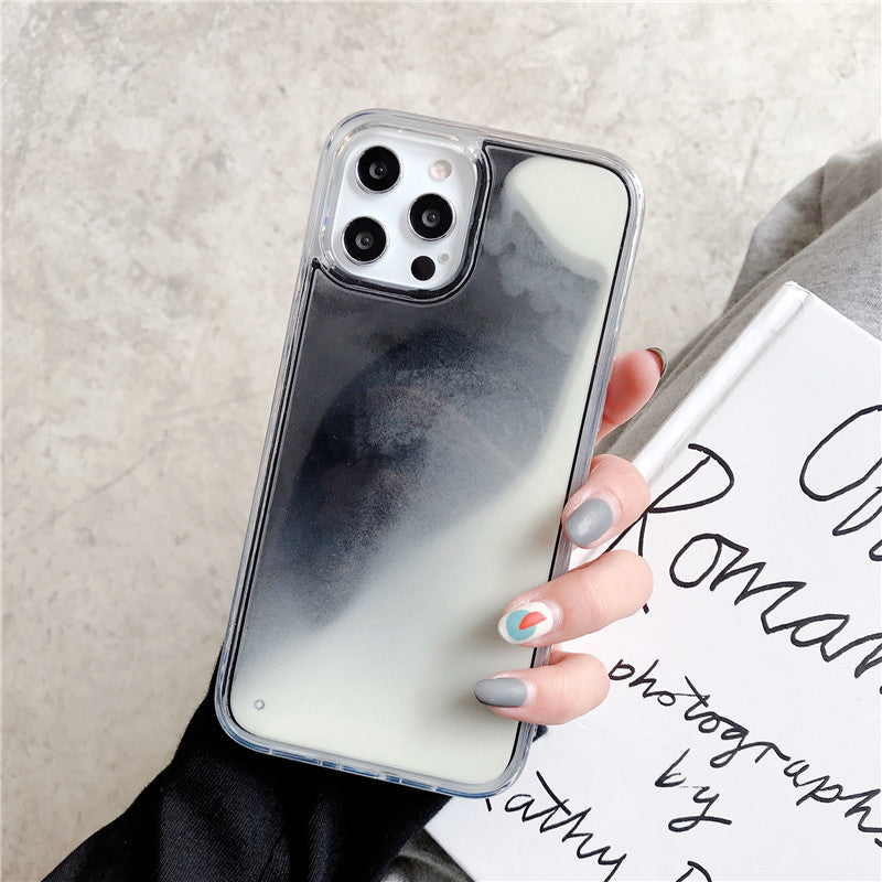 ✨ Luminous Case with Fluid Sand Effect