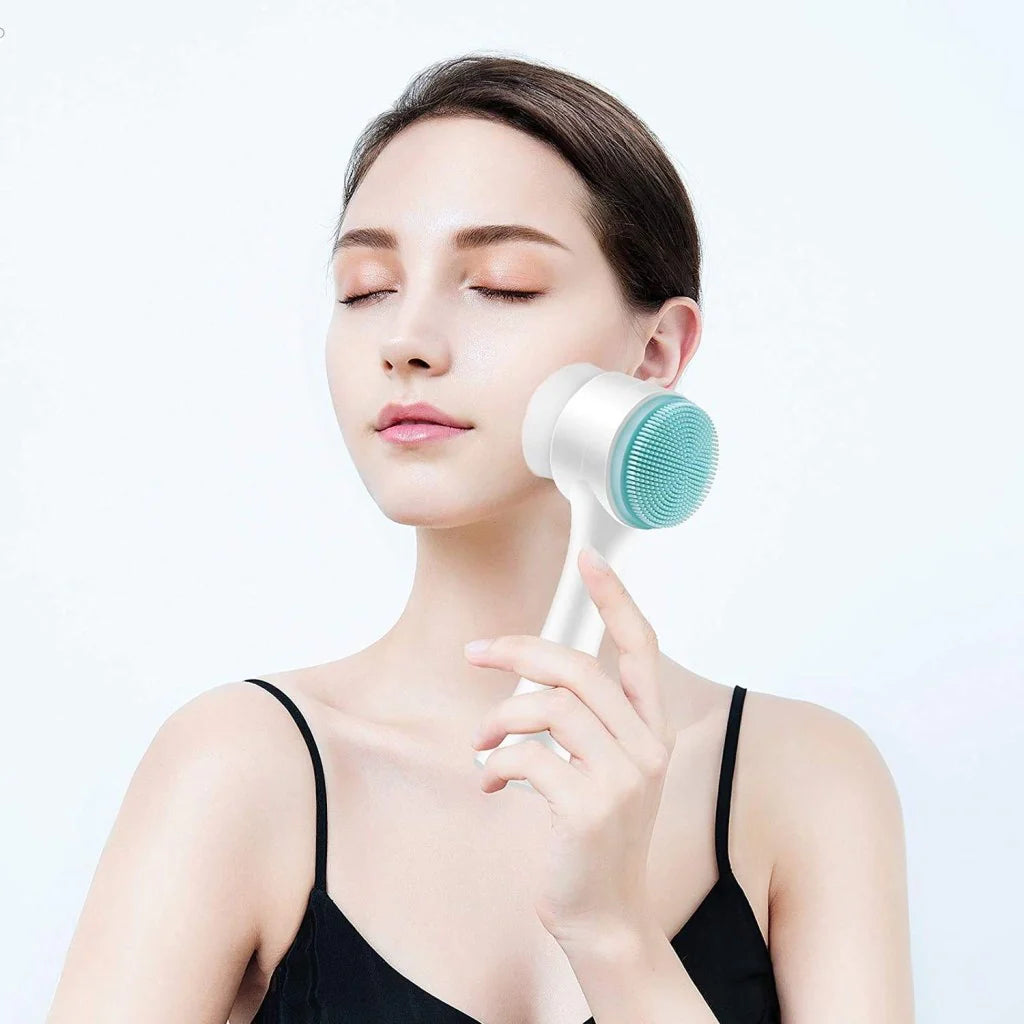 Spazzola Viso in Silicone e Setole 2-in-1