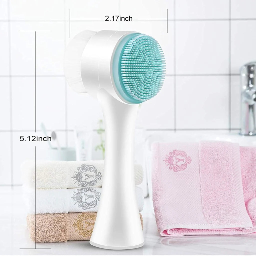 Spazzola Viso in Silicone e Setole 2-in-1