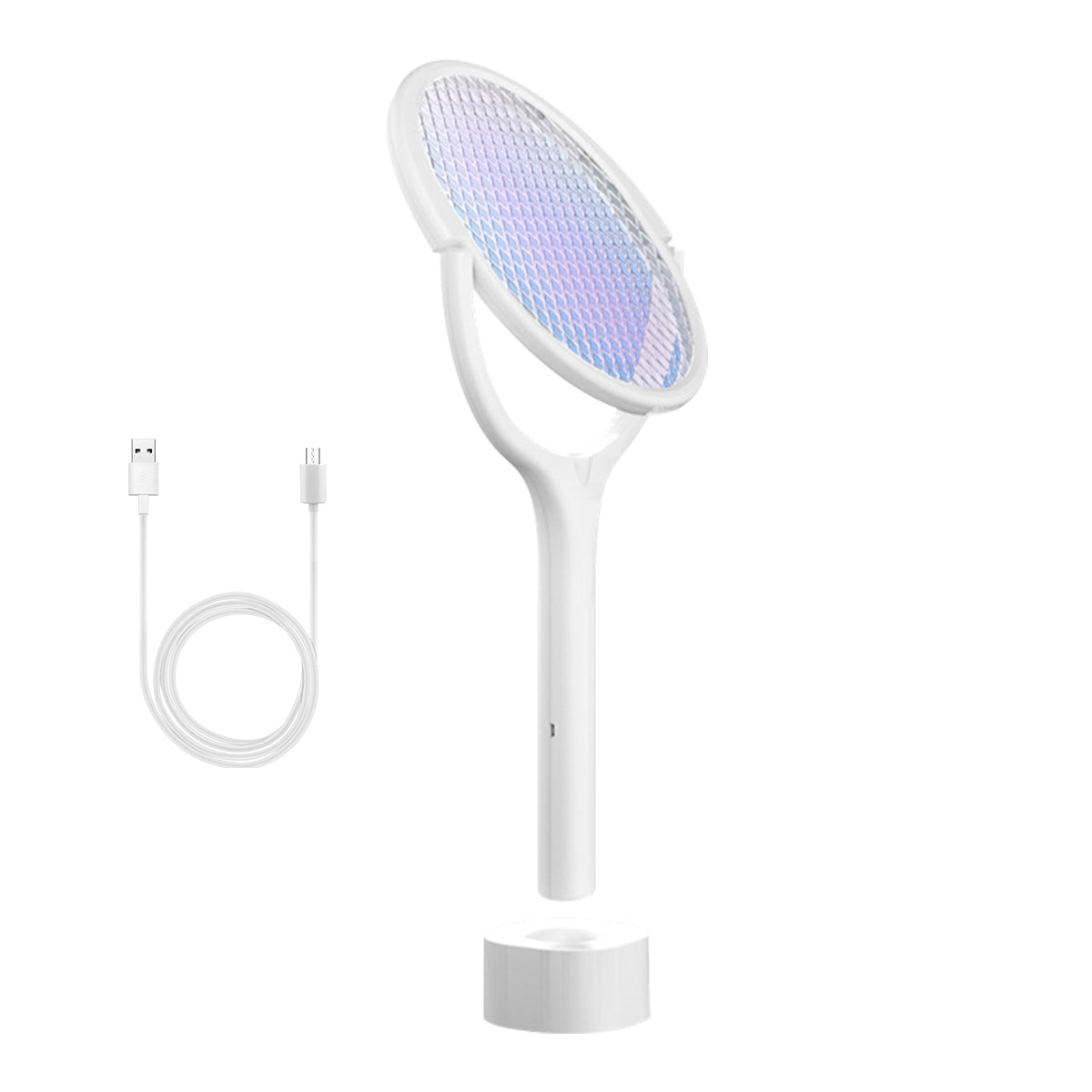 ⚡ 2-in-1 Rotating Mosquito Racket with Lamp