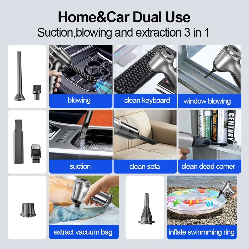 🚗 2-in-1 Car Vacuum Cleaner and Blower