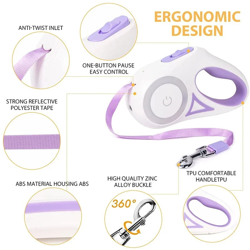 Automatic Luminous Dog Leash