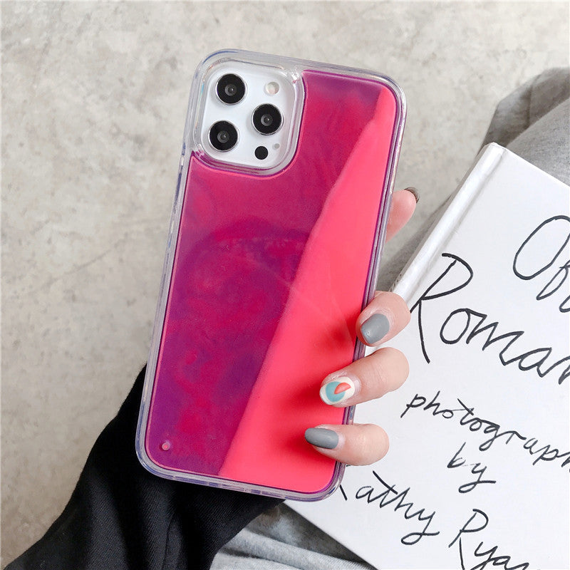 ✨ Luminous Case with Fluid Sand Effect