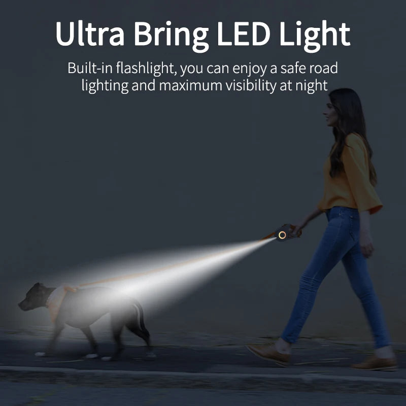 Automatic Luminous Dog Leash